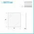 Specchio bagno 50x60 cm reversibile con applique LED frontale