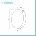 Specchio bagno 50x60 cm reversibile con applique LED frontale