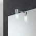 Specchio da bagno 50x70 cm reversibile con luce LED naturale in vetro 