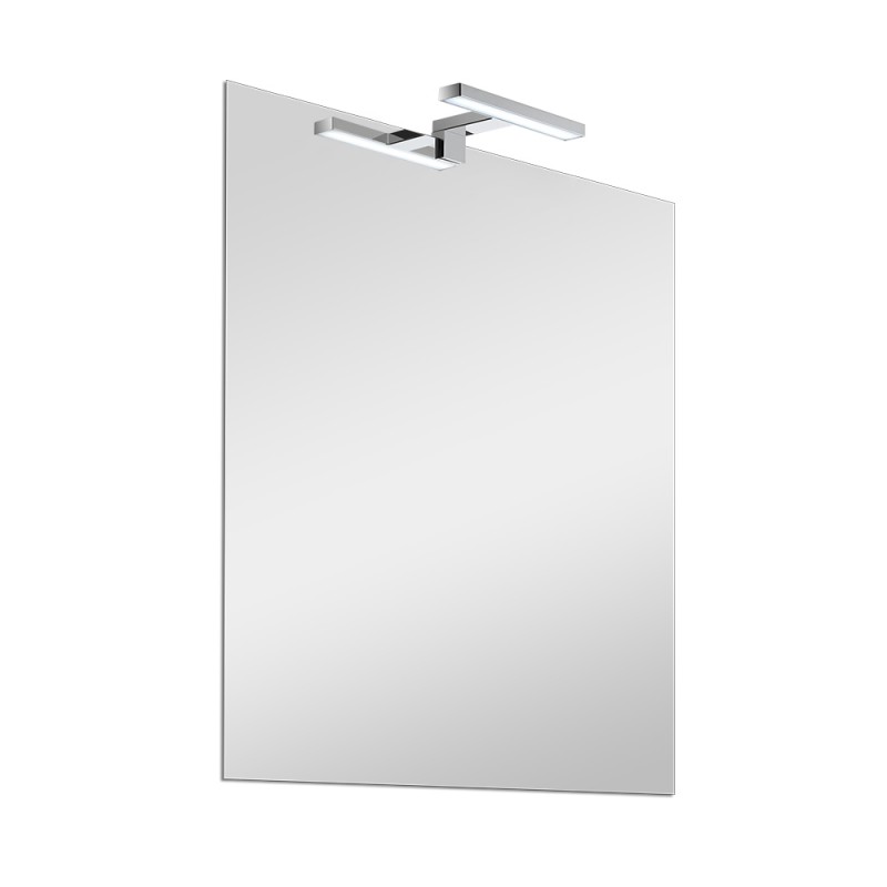 Specchio LED 50x60 cm reversibile con luce fredda