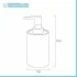 Dosasapone liquido da appoggio grigio Gedy serie Afrodite in cemento e bambù