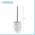 Portascopino bagno d'appoggio bianco Gedy serie Dalia in ceramica