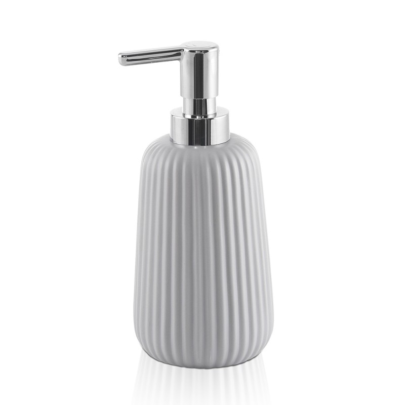 Dispenser sapone liquido grigio da appoggio Gedy serie Marika in ceramica