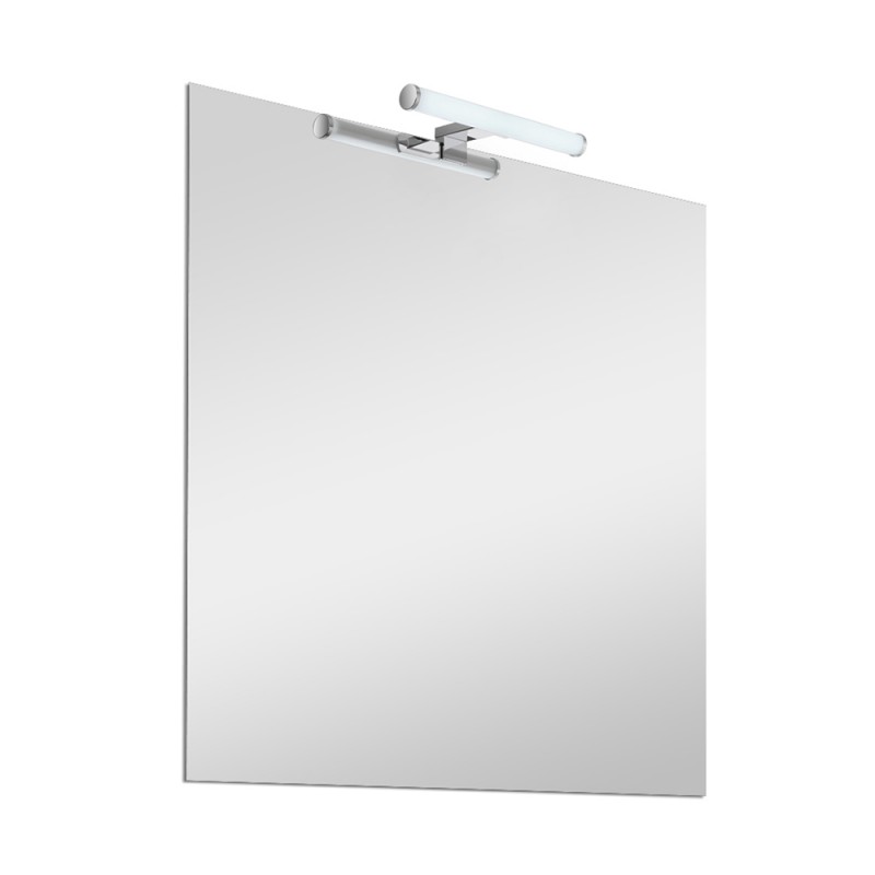 Specchio bagno 60x80 cm reversibile con luce LED naturale