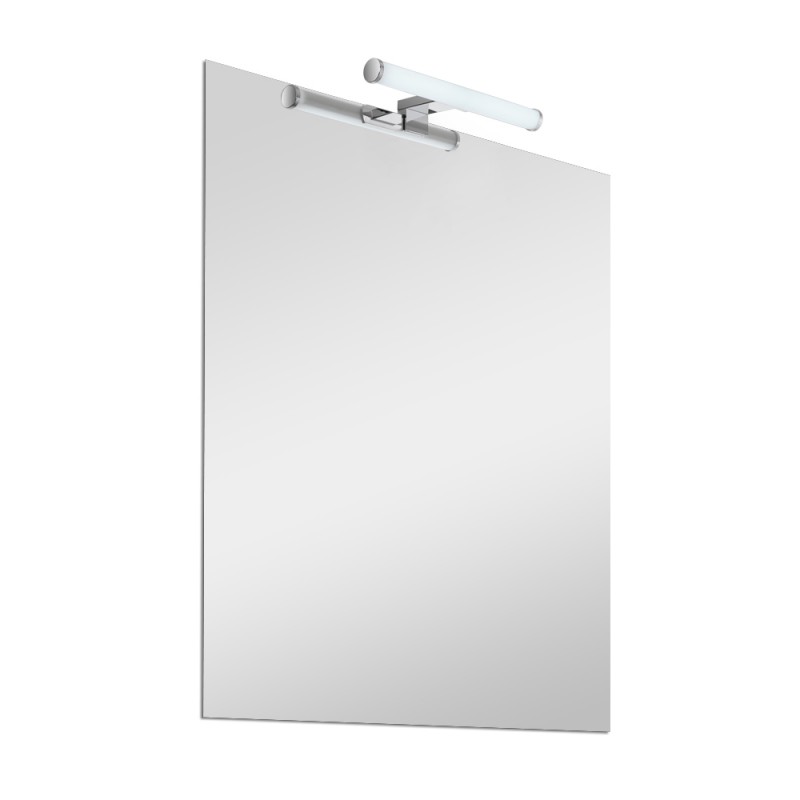 Specchio bagno 50x70 cm reversibile con LED naturale 