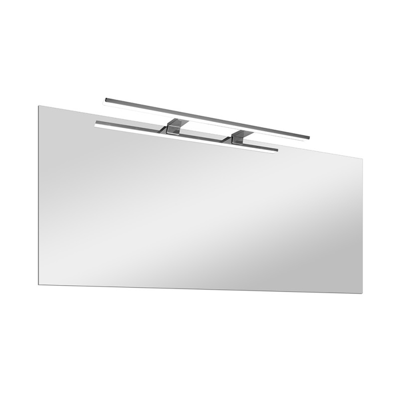 Specchio bagno 100x60 cm reversibile con luce LED naturale