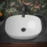 Lavabo da appoggio 50x38 cm in ceramica lucida con angoli tondi
