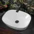 Lavabo da appoggio 50x38 cm in ceramica lucida con angoli tondi