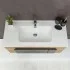 Lavabo da incasso 100x46 cm in ceramica bianco lucido