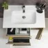 Lavabo da incasso 80x46 cm in ceramica bianco lucido