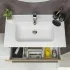 Lavabo da incasso 80x46 cm in ceramica bianco lucido