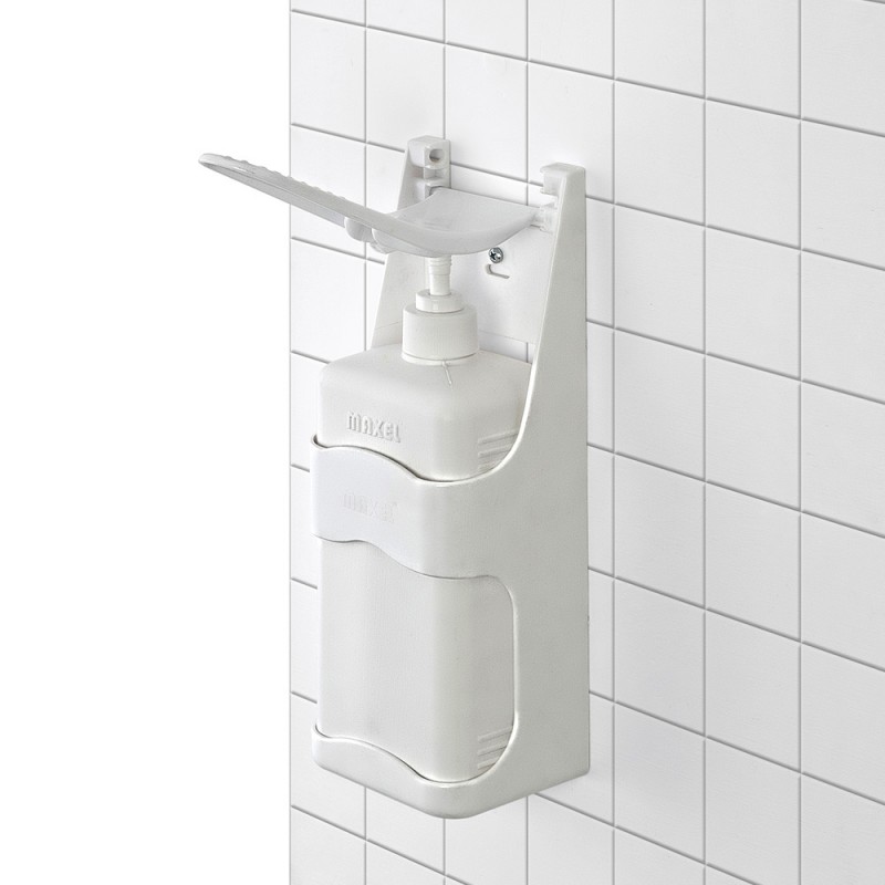 TOPBATHY Dispenser per Doccia con Dispenser di Sapone a Muro in plastica Vuoto Bianco 