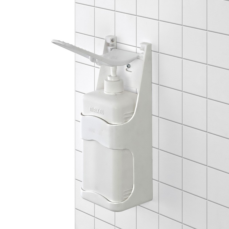 Dispenser sapone liquido a muro 1000 ml bianco in plastica