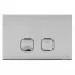 Placca cassetta wc Oli serie Plain in abs cromo lucido con doppio scarico