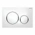 Geberit placca di comando Sigma 20 doppio tasto bianco/cromo
