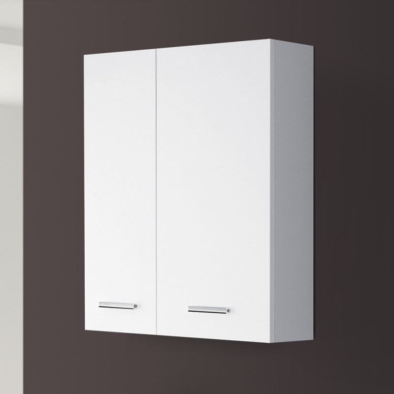 Pensile Mobile Bagno 60x70 Sospeso Bianco 2 Ante Stella Pensile Bagno 60x70 cm colore Bianco con Ante Reversibili