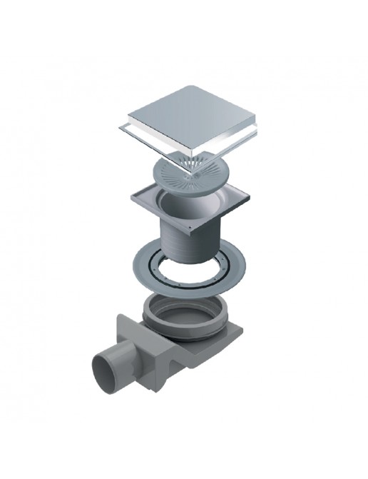 Scarico Doccia A Pavimento Nero 60 Cm - Canalina In Acciaio Inox Con Sifone - Foto 1