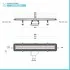 Canalina doccia a pavimento 55 cm con cover acciaio inox cromato e scarico incluso