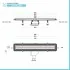 Canalina doccia a pavimento 65 cm con cover piastrellabile in acciaio inox e scarico incluso