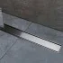 Canalina doccia a pavimento 75 cm con cover acciaio inox cromato e scarico incluso