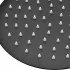 Soffione doccia tondo 30 cm con braccio 33 cm in acciaio nero opaco