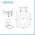 Copriwater per wc disabili con apertura frontale in MDF bianco
