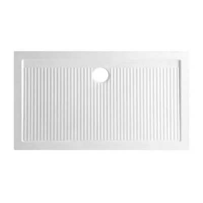 Piatto doccia 70x100 H 6.5 rettangolare in ceramica bianca con antiscivolo Ferdy
