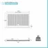 Piatto doccia 80x120 H 6.5 rettangolare in ceramica bianca con antiscivolo Ferdy