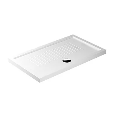 Piatto doccia 70x120 H 6 rettangolare in ceramica bianca con antiscivolo