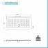 Piatto doccia 70x140 H 4 rettangolare in ceramica bianca con antiscivolo Cube