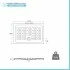 Piatto doccia 80x120 H 4 rettangolare in ceramica bianca con antiscivolo Cube