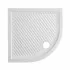 Piatto doccia 90x90 H 6.5 semicircolare in ceramica bianca con antiscivolo Ferdy