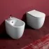 Copriwater originale serie Vignoni Simas bianco con chiusura soft-close