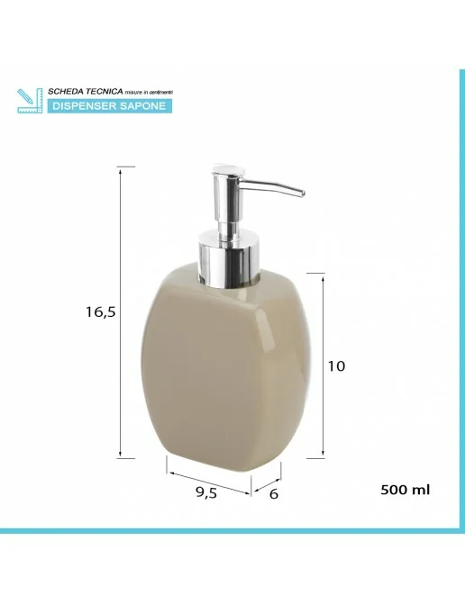 Set accessori per il bagno Set 3 pezzi comprensivo di portasapone, tazza per spazzolino da denti