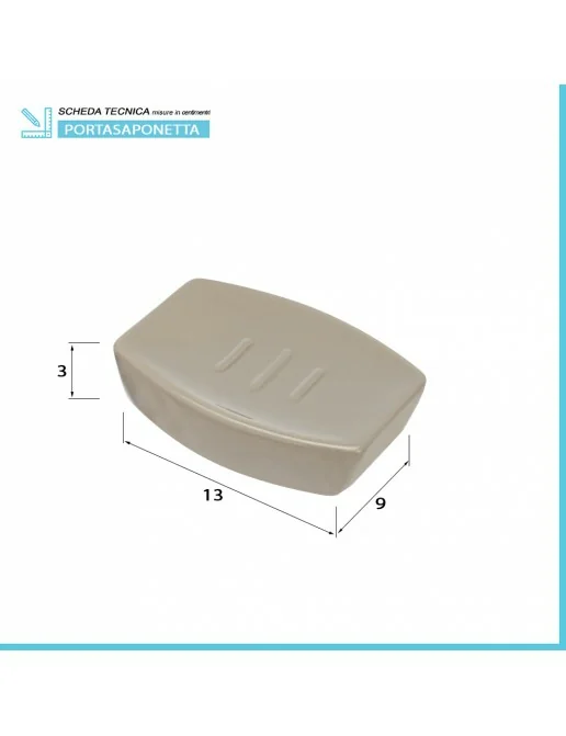 Set Bagno 4 Pezzi In Ceramica Tortora E Cromo: Dispenser Sapone, Portaspazzolini, Portasapone E Portascopino, Linea Sidney, Antibatterico