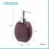 Set 3 accessori bagno da appoggio in ceramica viola