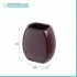 Set 3 accessori bagno da appoggio in ceramica viola