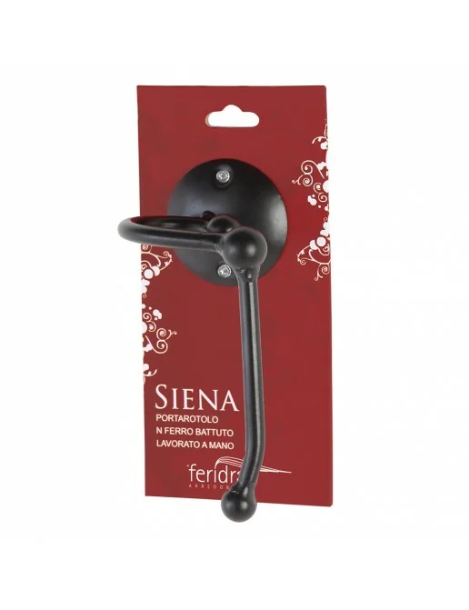 Porta Carta Igienica Nero In Metallo Con Coperchio Legno - Per 3 Rotoli, Stile Vintage - Foto 2