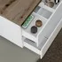 Mobile bagno sospeso 100 Town bianco top rovere fossile per lavabo d'appoggio