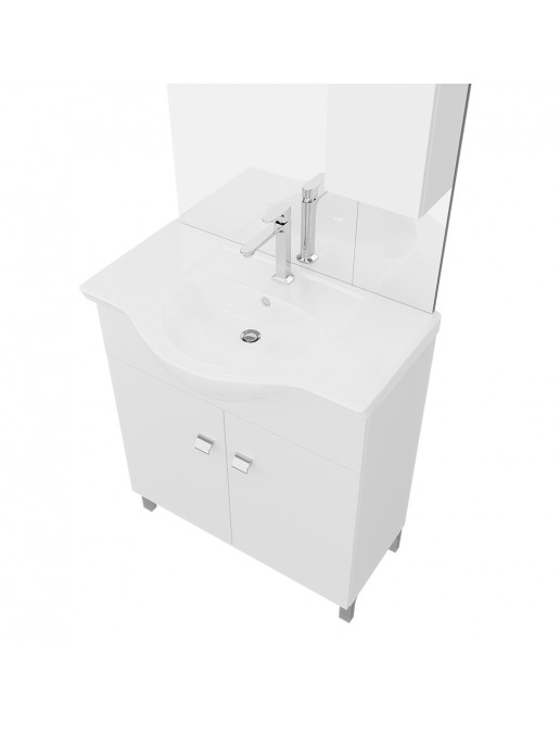 Mobile lavatoio Xilon con lavabo ceramica Olmo 50x50