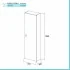 Colonna bagno sospesa 136h cm rovere bianco anta reversibile