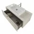 Mobile bagno sospeso 110 cm Master grigio nuvola con lavabo e specchio