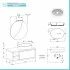 Mobile bagno sospeso 110 cm grigio nuvola Master lavabo 42,5 e specchio 80