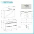 Mobile bagno sospeso 100 cm Master grigio cemento con specchio contenitore
