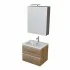 Mobile bagno sospeso 60 cm Master rovere miele con specchio contenitore