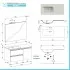 Composizione bagno sospesa 100 cm Master rovere con top e specchio