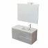 Mobile bagno sospeso 100 cm Master grigio con lavandino e specchio