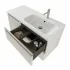 Mobile bagno sospeso 100 cm Master bianco con lavabo e specchio