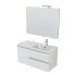 Mobile bagno sospeso 100 cm Master bianco con lavabo e specchio