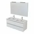 Mobile bagno sospeso 120 cm Master bianco doppio lavabo e 4 cassetti
